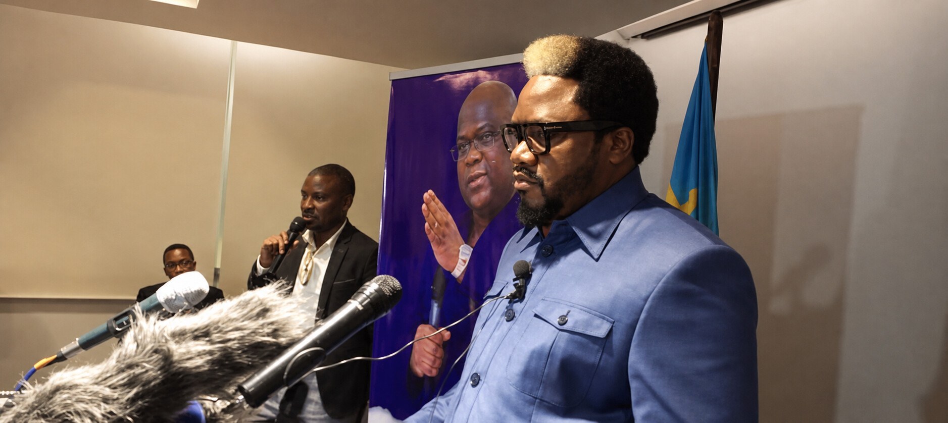 Jean Thierry Monsenepwo lors d’une prise de parole, archive fournie